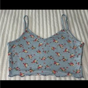 Floral Blue Women's Top